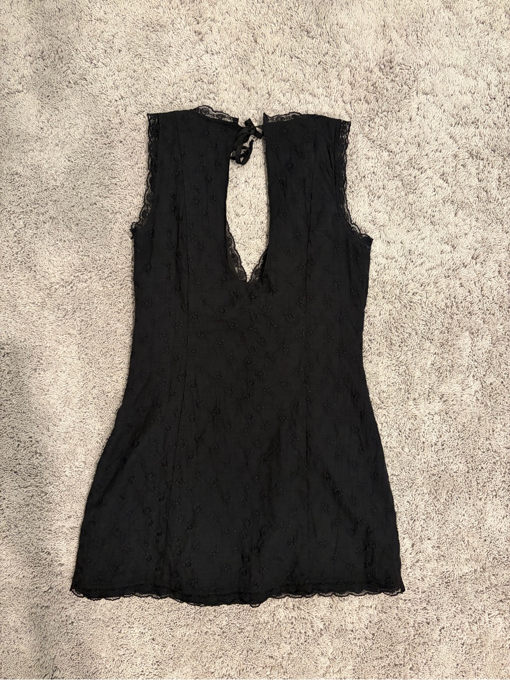 Nwot Hazel & Olive Enlighten Me Eyelet Mini Dress In Black — image 5 of 5